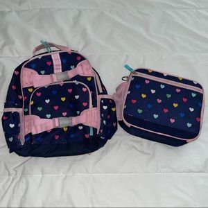 Pottery Barn Kids Small  Mackenzie backpack and lunchbox set